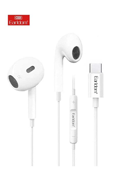 Earldom سماعات أذن سلكية بمنفذ USB-C مع ميكروفون وتحكم بالصوت، سماعات داخل ال...
