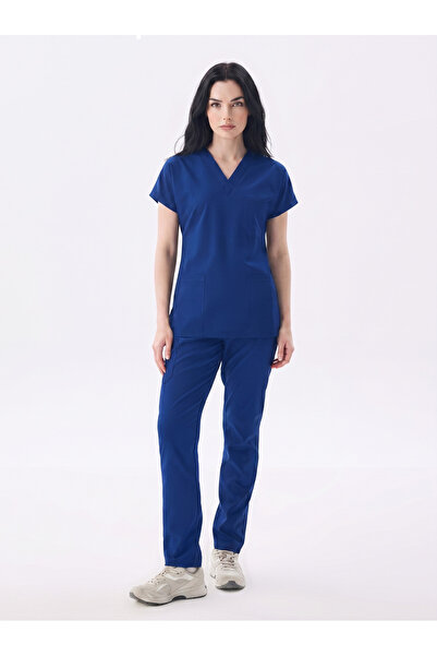 Shatilion New York | Classic Saks Mavisi Kadın Likralı Scrubs Üniforma Takımı...
