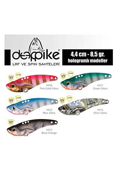 DEEPPİKE 8 Gram Vibrasyon Balık Maketleri Düz Hologram Serisi