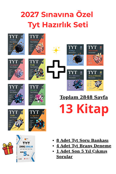 Tudem Yayınları 2027 Tyt Hazırlık Soru Bankası ve Deneme Seti - En Kapsamlı F...