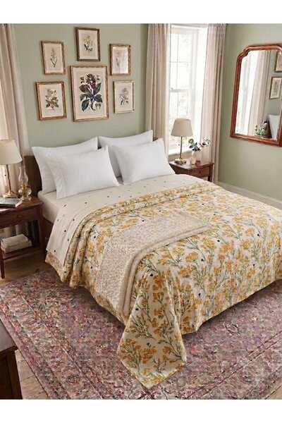 Erca Home Tekstil Ürünleri Floral Patterned Pique Double Cotton (190 X 240 cm...