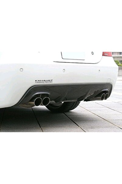 BMW Extensie difuzor bară spate compatibilă cu Seria 5 E60 E61, negru lucios,...