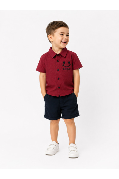 mini kanka 2-5 Years Old Boys' Summer Shirt and Shorts Set – Comfortable and ...