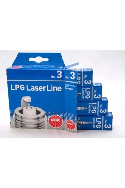 NGK 1498 LPG Laser Line No 3 4'lü Buji Takımı orjinal (lpg özel üretilen iridyum buji takımı)