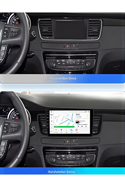 coni Peugeot 508 2011-2018 Uyumlu 2GB RAM 32GB Android Navigasyon Multimedya ...
