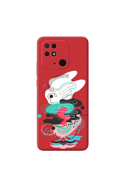 Other Xiaomi Redmi 10C Abstract 50 Red Colored Silicone TPU Θήκη