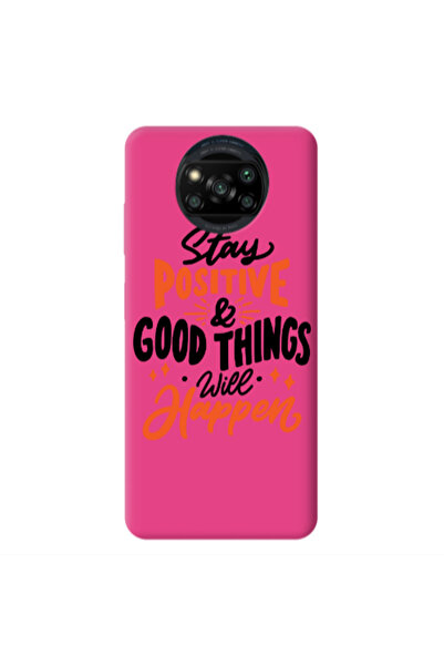 Other Xiaomi Poco X3 /X3 Pro Stay Positive Fuchsia Colored Silicone TPU Θήκη