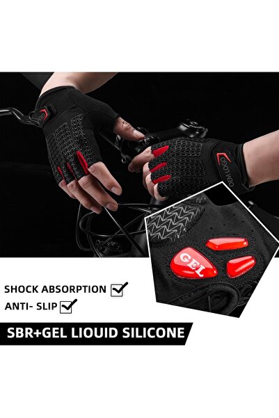 ROCKBROS Road Cycling Gloves for Men Women Half Finger Biking Gloves with Gel...