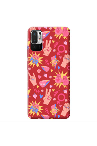Other Xiaomi Redmi Note 10 Pro 5G Grl Pwr 2 Red Colored Silicone TPU Θήκη