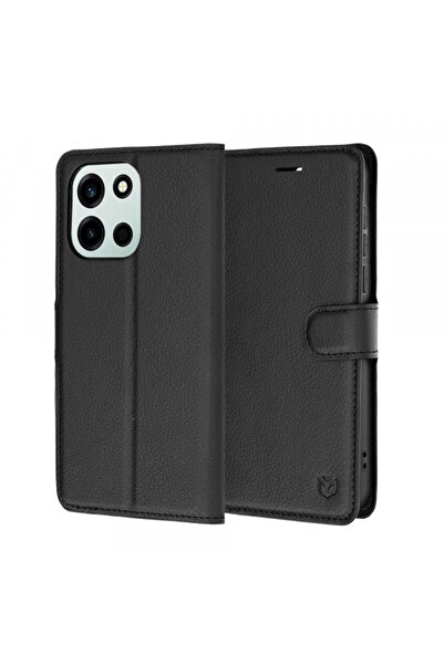 Techsuit Husa pentru OnePlus Nord 6, Techsuit, Leather Folio, Neagra
