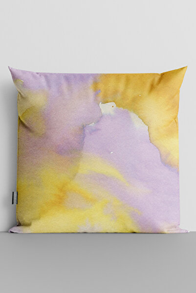 TicaretJet Watercolor Themed Double Sided Digital Printed Throw Pillow Cover ...