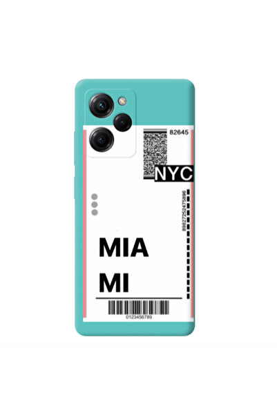 Other Xiaomi Poco X5 Pro Miami NYC Turquoise Colored Silicone TPU Θήκη