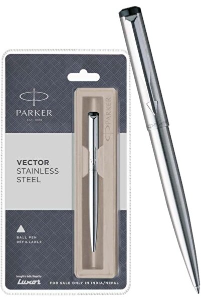Parker قلم حبر جاف فيكتور، مصنوع من الفولاذ المقاوم للصدأ