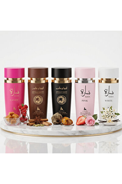 Ayelet Set de 5 parfumuri orientale 100 ML (3 pentru femei + 2 pentru bărbați...