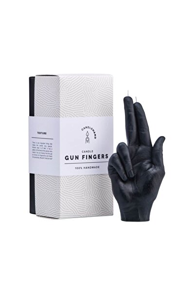 CANDLEHAND Lumânare decorativă Gun Fingers, - neagră