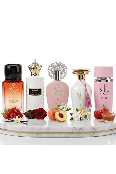 Ayelet Set 5 Parfumuri Orientale pentru Femei 100 ML - Marwa + Oud Romancia +...