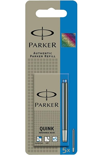Parker Quink Permanent Black Ink Cartridge, Pack of 5