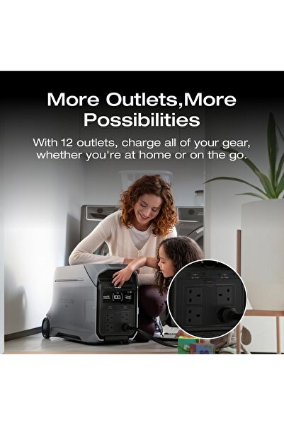 EF ECOFLOW DELTA Pro 3 Portable Power Station, 4096Wh LFP Battery, Expandable...