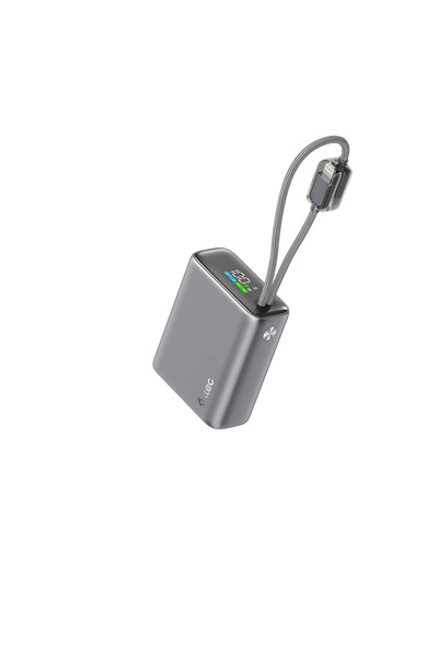 Ttec ReCharger Pro TFT 10.000mAh PD 20W USB-C ve Lightning Dahili Kablolu Taş...