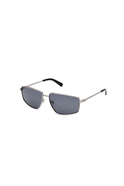 Guess Shiny Gunmetal Polarized Metal Male Sunglasses