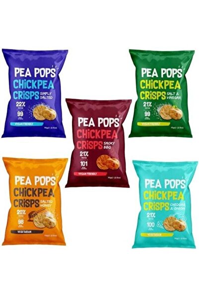 Pea Pops Healthy Protein Chips 70g - Delicious Chickpea Crisps, Less Fat, Low...