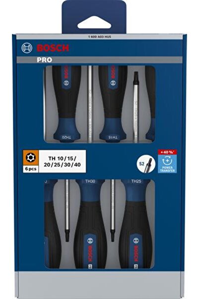 Bosch PRO TH 6'lı Delikli Torx Tornavida Seti 1600A03HU5