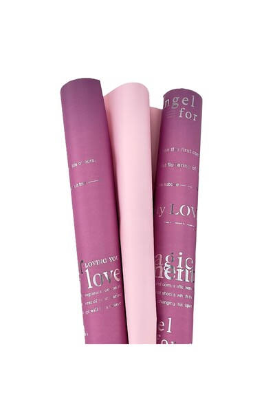 OEM Celofan pentru Flori Dublu Față Violet-Roz 60x60 cm