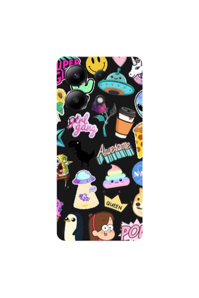 Other Xiaomi Redmi Note 13 4G Cartoon queen Black Colored Silicone TPU Θήκη