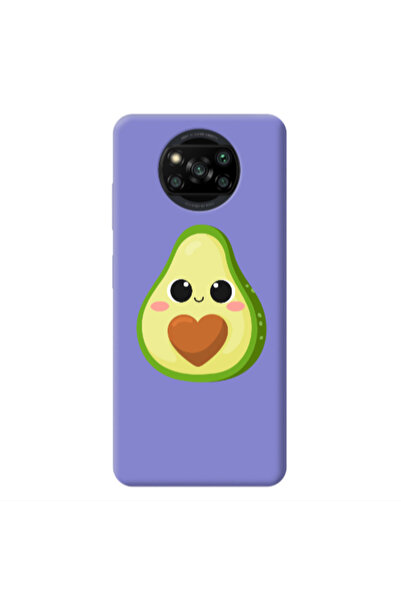 Other Xiaomi Poco X3 /X3 Pro Baby avocado Purple Colored Silicone TPU Θήκη