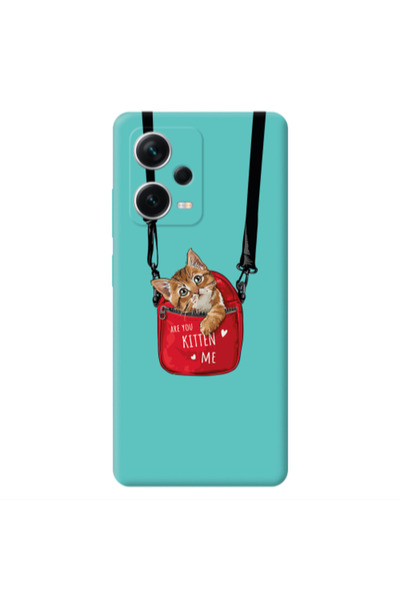 Other Xiaomi Poco X5 Kitten Me Turquoise Colored Silicone TPU Θήκη