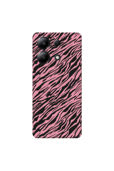 Other Xiaomi Redmi Note 13 4G Black zebra Pink Colored Silicone TPU Θήκη