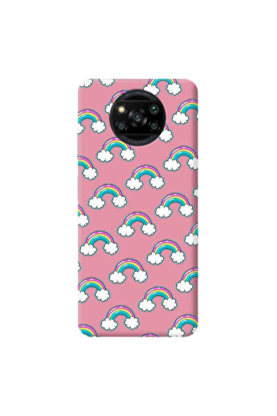 Other Xiaomi Poco X3 /X3 Pro Cute rainbows Pink Colored Silicone TPU Θήκη