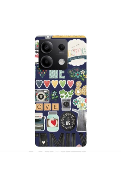 Other Xiaomi Redmi Note 13 5G Family love home Dark blue Colored Silicone TPU...