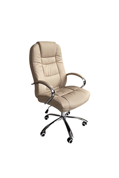 ArteLibre Καρέκλα Γραφείου FALKIRK Μπεζ PU 72x64.5x115-123εκ.