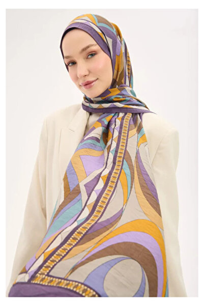 Silk Home Urban Hours Lora Pattern Purple Mayda Shawl 190X70