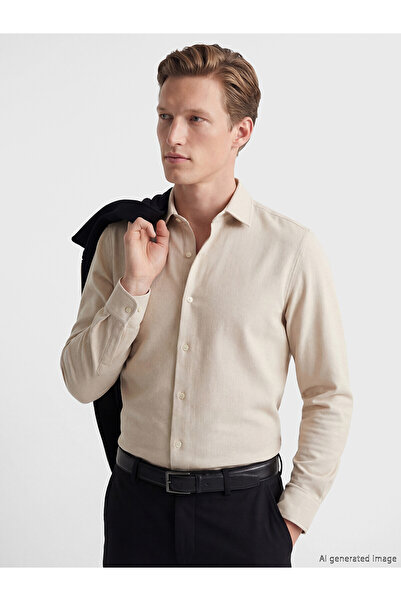 LC Waikiki Nevavm Slim Fit Men's Oxford Shirt with Difference