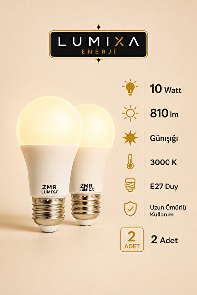 ZMR LUMIXA 10 WATT 810 LM GÜNIŞIĞI RENK AMPUL