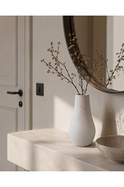 Lazuran Studio Decorative Concrete Vase – Drop Shape | Marble I |