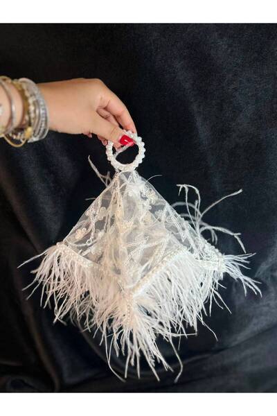 Bridal Luxe Feathered Premium Bridal Handkerchief Albanian Handkerchief