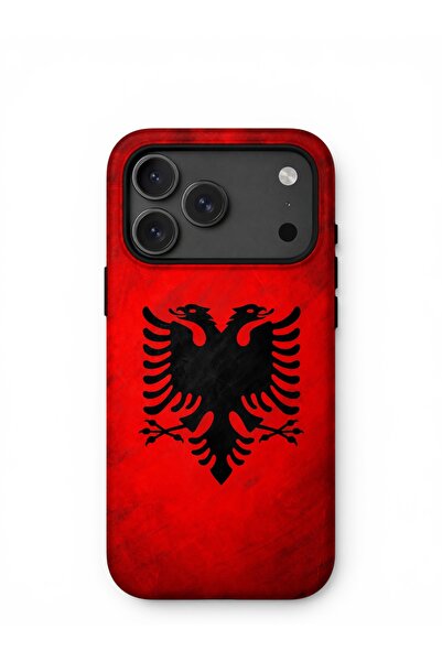 TeknoBAstore iPhone 17 Pro Arnavut Bayraklı Telefon Kılıfı