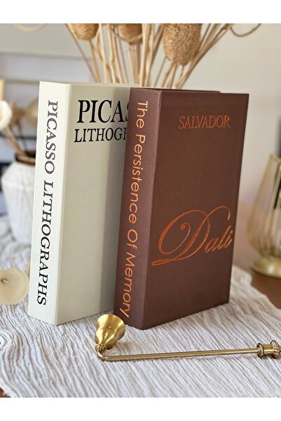 Velzade Home Kumaş Dekoratif Kitap Kutusu Seti 2'li - DAL & PICA - Gizli Sakl...