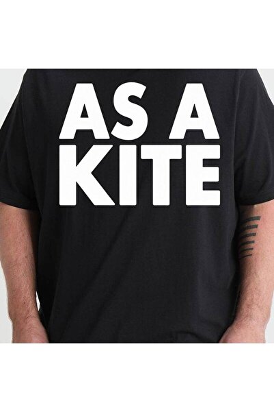212Wear Graphic T-Shirt Black Short Sleeve Tee Featuring Bold 'AS A KITE' Tex...