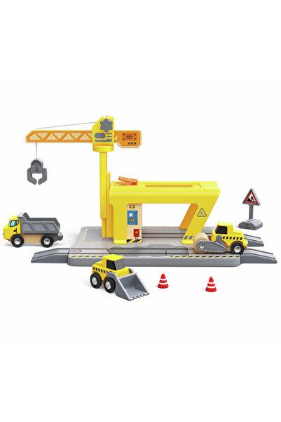 Hape Set de macarale de construcții pentru construcția feroviară, 3-8 ani