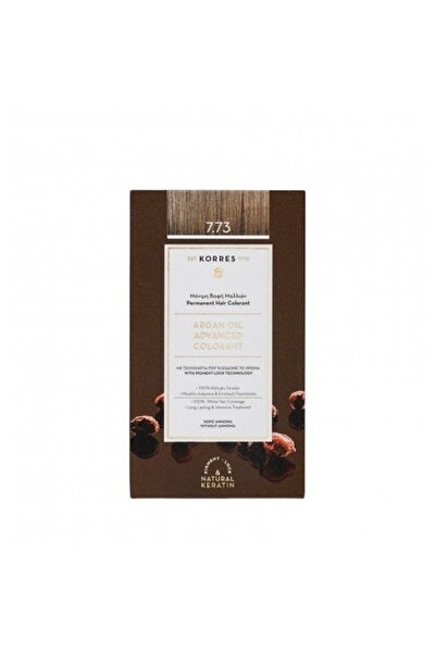 korres Argan Oil Advanced Colorant 7.73 Βαφή Μαλλιών Χρυσή Μόκα 50ml
