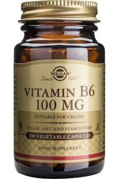 Solgar Vitamin B6 100mg, 100veg.caps