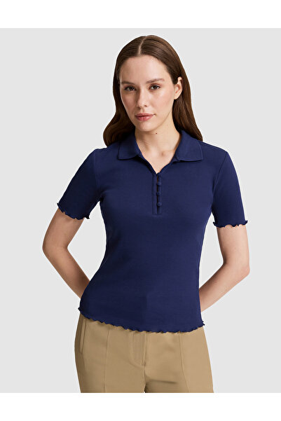 Pierre Cardin Navy Blue Slim Fit T-Shirt 50325457-Vr033
