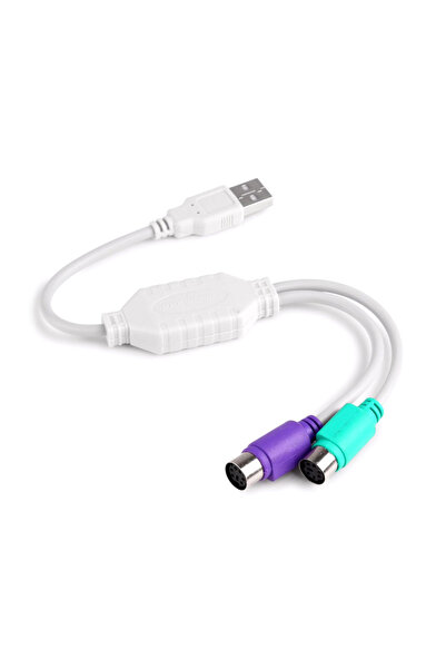 POWERTECH καλώδιο USB σε 2x PS2 θηλυκό CAB-U047, 0.20m, λευκό