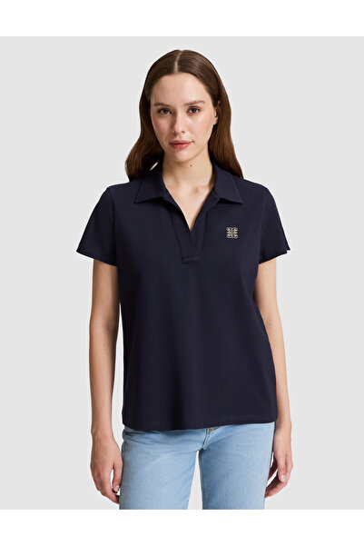 Pierre Cardin Navy Blue Comfort Fit Polo Collar T-Shirt 50326890-Vr033