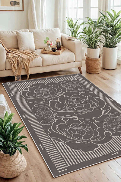 df home Salon Halısı Mutfak halısı Yolluk Geometrik İskandinav Eskitmeli Diji...