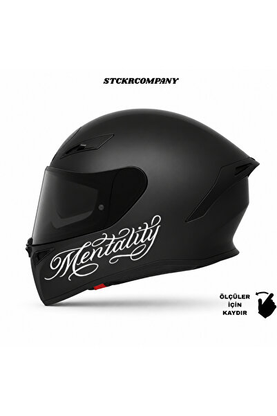 STCKRCO Mentality Yazı Sticker | Mentality Kask Stickerı | Kask & Grenaj Uyum...